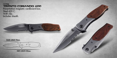 TRENTO COMANDO 400 Taktický nôž skladací s púzdrom