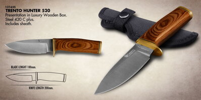 TRENTO HUNTER 520 Poľovnícky nôž - dýka s púzdrom