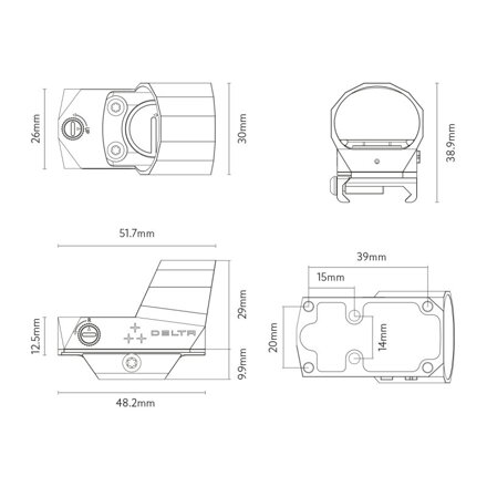 Kolimátor Delta Optical MiniDot III