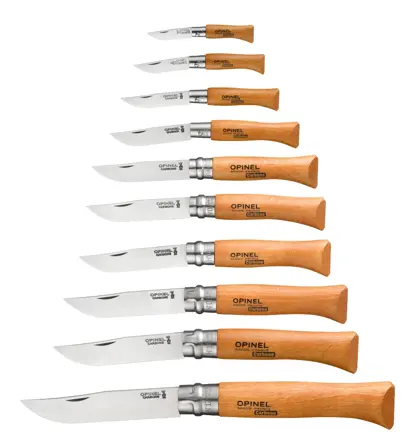 OPINEL kolekcia vreckových nožov Tradition Carbon (C), buk, v drevenej krabičke