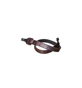 Kožený sťahovací remeň na zbraň podšitý protišmykovou gumou