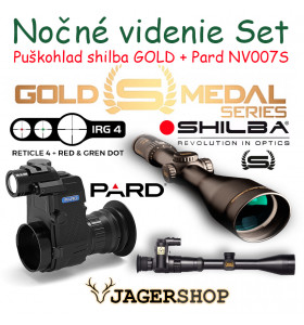 Nočné videnie SET Puškohľad SHILBA GOLD MEDAL + PARD NV007S 