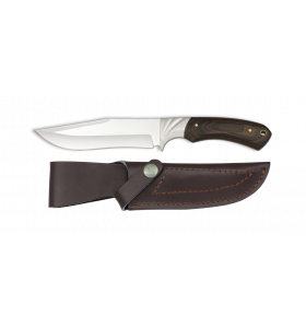 Poľovnícky nož s koženým púzdrom ALBAINOX